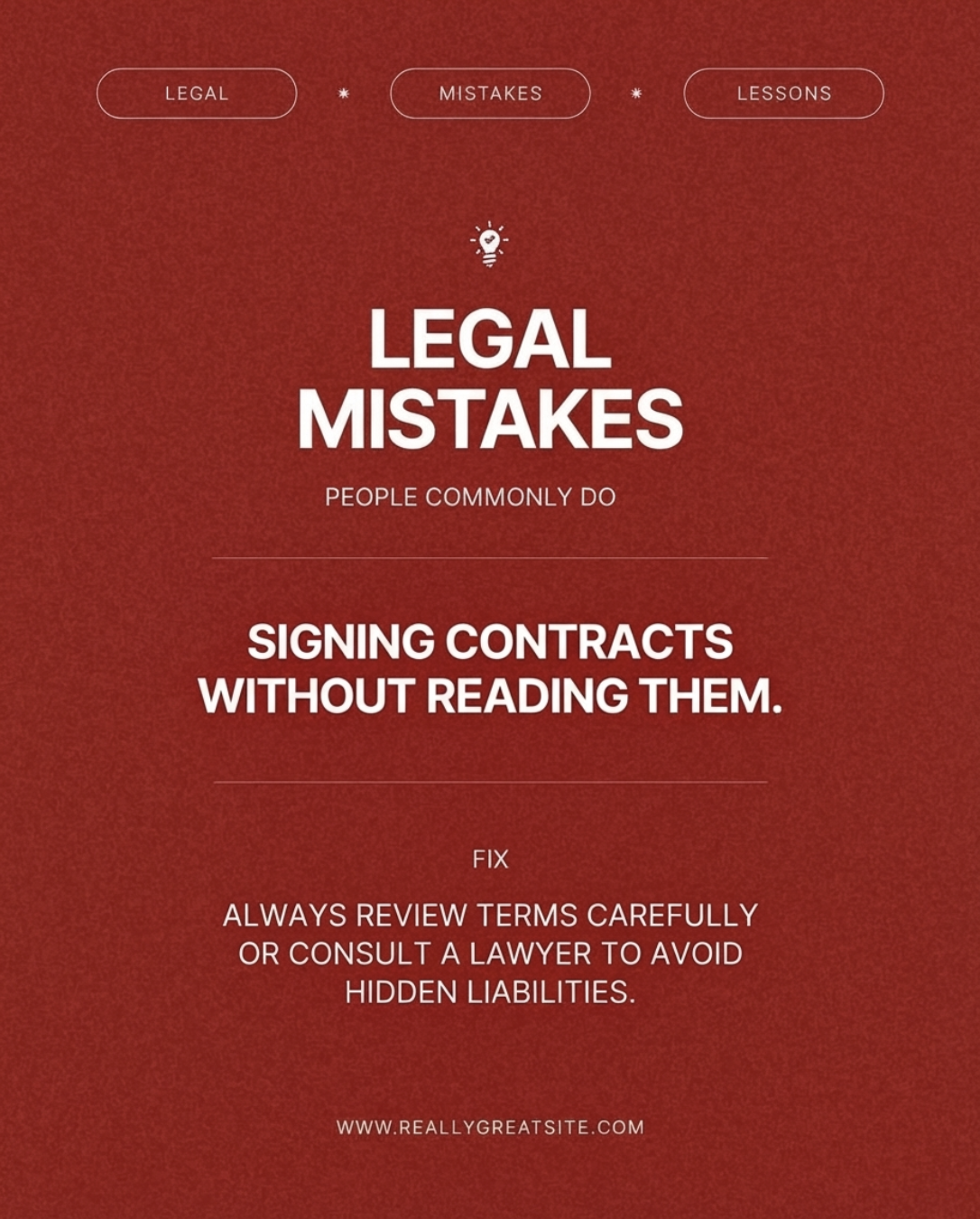 Legal Services — Common Mistakes